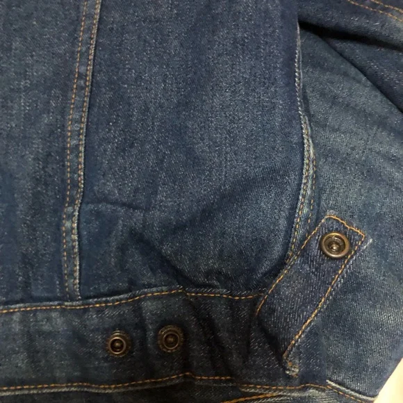 Vintage Masterpiece Apparel Denim Jacket Sherpa Lining Trucker Jean Jacket XL - Picture 12 of 12